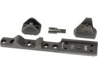 Midwest Industries H4 Ghost Ring Sight Set with Aimpoint Micro Mount Henry Pistol Caliber with Dovetail Aluminum Black