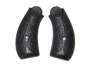 Vintage Gun Grips S&W Double Action Early-Style Floral Pattern Polymer Black