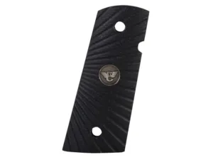 Wilson Combat Grips 1911 Officer Flat Bottom Starburst G10 Black