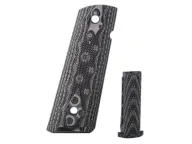 Hogue Extreme Series Magrip Kit 1911 Government, Commander Checkered with Flat Mainspring Housing G10 G-Mascus
