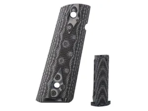 Hogue Extreme Series Magrip Kit 1911 Government, Commander Checkered with Flat Mainspring Housing G10 G-Mascus