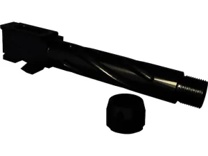 Rival Arms Conversion Barrel Glock 23 9mm Luger 1/2"-28 Thread Spiral Fluted Stainless Steel Black