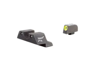 Trijicon HD Night Sight Set Glock 17, 19, 22, 23, 24, 26, 27, 33, 34, 35 Gen 1, 2, 3, 4, 5 Steel Matte 3-Dot Tritium Green with Front Dot Outline