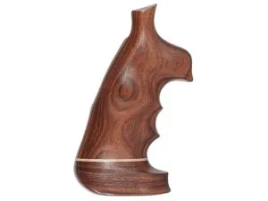 Hogue Fancy Hardwood Conversion Grips with Accent Stripe, Finger Grooves and Contrasting Butt Cap S&W N-Frame Round to Square Butt Oversize