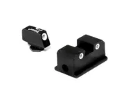 Kensight Adjustable Defensive Rear Sight 1911 Novak LoMount Cut Steel Black Fully Serrated Blade