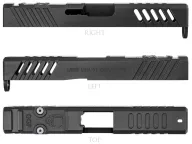 Grey Ghost Precision V1 Slide Glock 19 RMR, DeltaPoint Pro Cut Stainless Steel Black