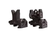 Troy Industries Micro Flip-Up Tritium Battle Sight Set M4-Style Front, Di-Optic Aperture (DOA) Rear AR-15 Aluminum