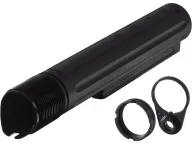 PWS Enhanced Receiver Extension Buffer Tube 6-Position Mil-Spec Diameter AR-15, LR-308 Carbine Aluminum Black