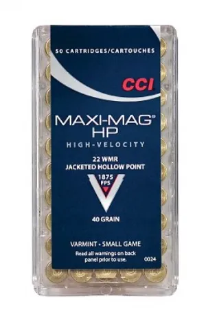 Cci Maxi-mag .22wmr 40gr Hollow Point (0024)