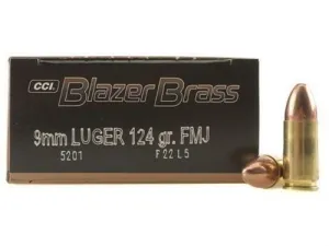 Cci Blazer 9mm Full Metal Jacket Round Nose 124 Gr 1090 Fps