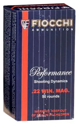 Fiocchi Pistol Shooting Dynamics 22 Magnum Full Metal Jacket