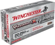 Win Ammo X22250p 22-250 Remington 55gr Varmint 20box/10case