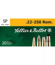 Sellier & Bellot Sb22250b Soft Point 22-250 Rem 55 G