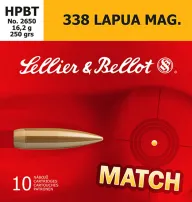 Sellier & Bellot Sb338lma Hollow Point Boat Tail 338 Lapua M