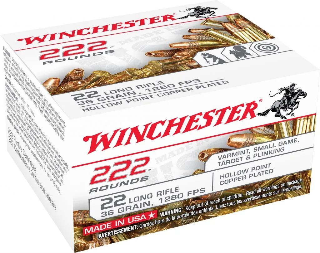  Winchester 22lr222hp 222 Round 22 Long Rifle Copper-plated H
