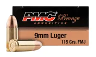Pmc 9abp Battle Packs 9mm Full Metal Jacket 115 Gr 300box/3c
