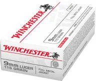 Winchester Ammo Q4172b Best Value 9mm Luger 115 Gr Full Metal Jacket 50 Bx/ 10