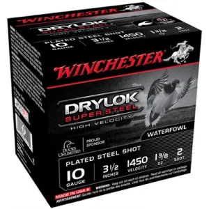 Winchester Drylok Super Steel Hv 10ga 3.5 1-3/8oz #2 25/bx (25 Rounds Per Box)