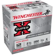 Winchester Ammo 12ga 2.75in Supr-x 3.75d 1.25oz #6 (25 Rounds Per Box)