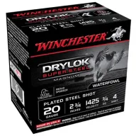 Winchester Drylok Super Steel Magnum 20ga 2.75 3/4oz #4 25/bx (25 Rounds Per Box)