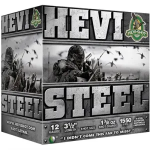 Hevi-shot Hevi-steel 12ga 3.5 1-3/8oz #bbb 25/bx (25 Rounds Per Box)
