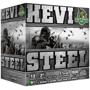 Hevi-shot Hevi-steel 12ga 3 1-1/4oz #bbb 25/bx (25 Rounds Per Box)