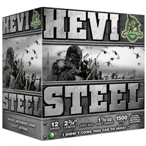 Hevi-shot Hevi-steel 12ga 2.75 1-1/8oz #1 25/bx (25 Rounds Per Box)