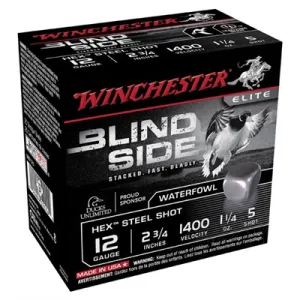 Winchester Ammo Blind Side 12ga 2-3/4 #5 1-1/4oz 25/bx (25 Rounds Per Box)