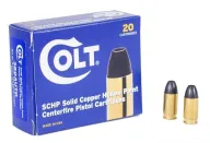 Colt Ammo .380 Acp 80gr. Solid Copper Hollow Point 20