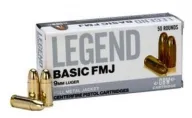 Legend Ammo 9mm 124gr Solid Subsonic 50 Rounds