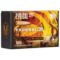 Federal Fusion Component .270 130 gr SP Bullet, 100/box - FB277F2