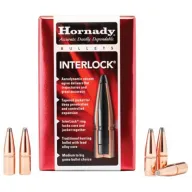 Hornady InterLock .35 200 gr RN Rifle Bullet, 100/box - 3515