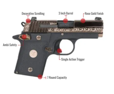 Sig Sauer P938 Rose Gold Feature